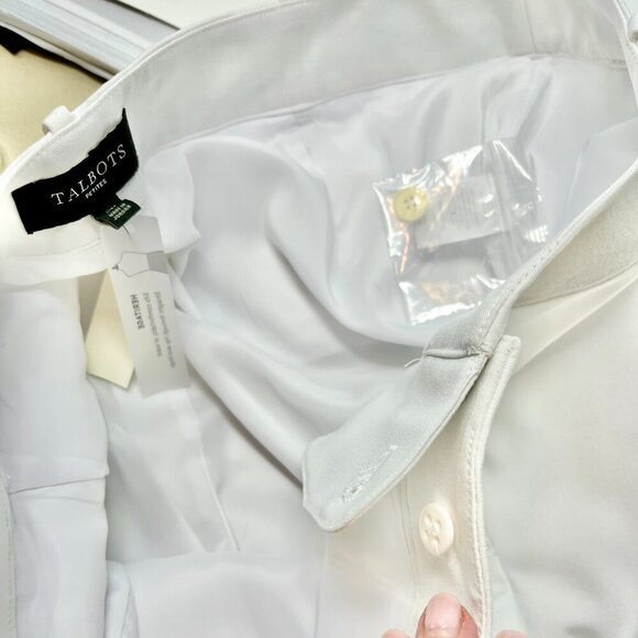 TALBOTS Pants  White HERITAGE  Straight Leg New w Tags Size 14 - Picture 9 of 14